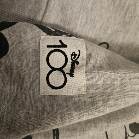 Disney 100 Mickey Mouse Sweatshirt Womens Large All-Over Print Gray Crewneck - Picture 6 of 7